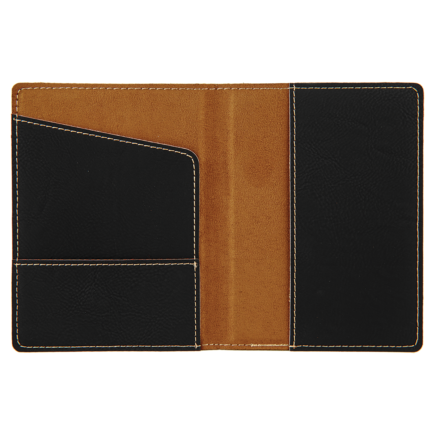 4 1/4" x 5 1/2" Custom Engraved Leatherette Passport Holder