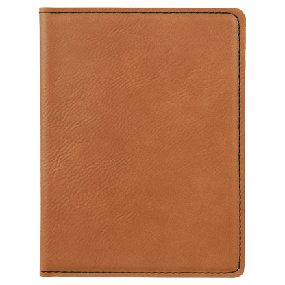 4 1/4" x 5 1/2" Custom Engraved Leatherette Passport Holder