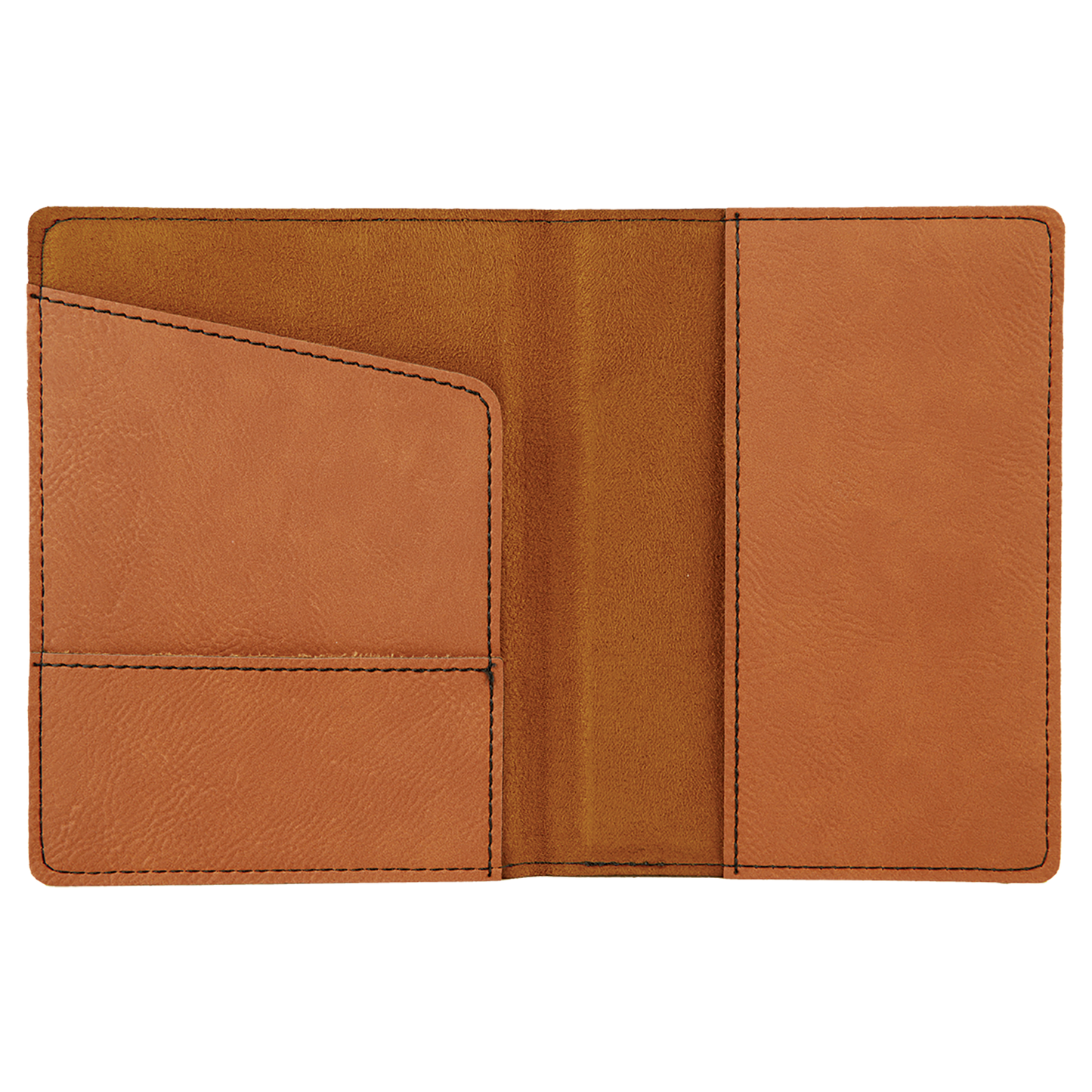 4 1/4" x 5 1/2" Custom Engraved Leatherette Passport Holder