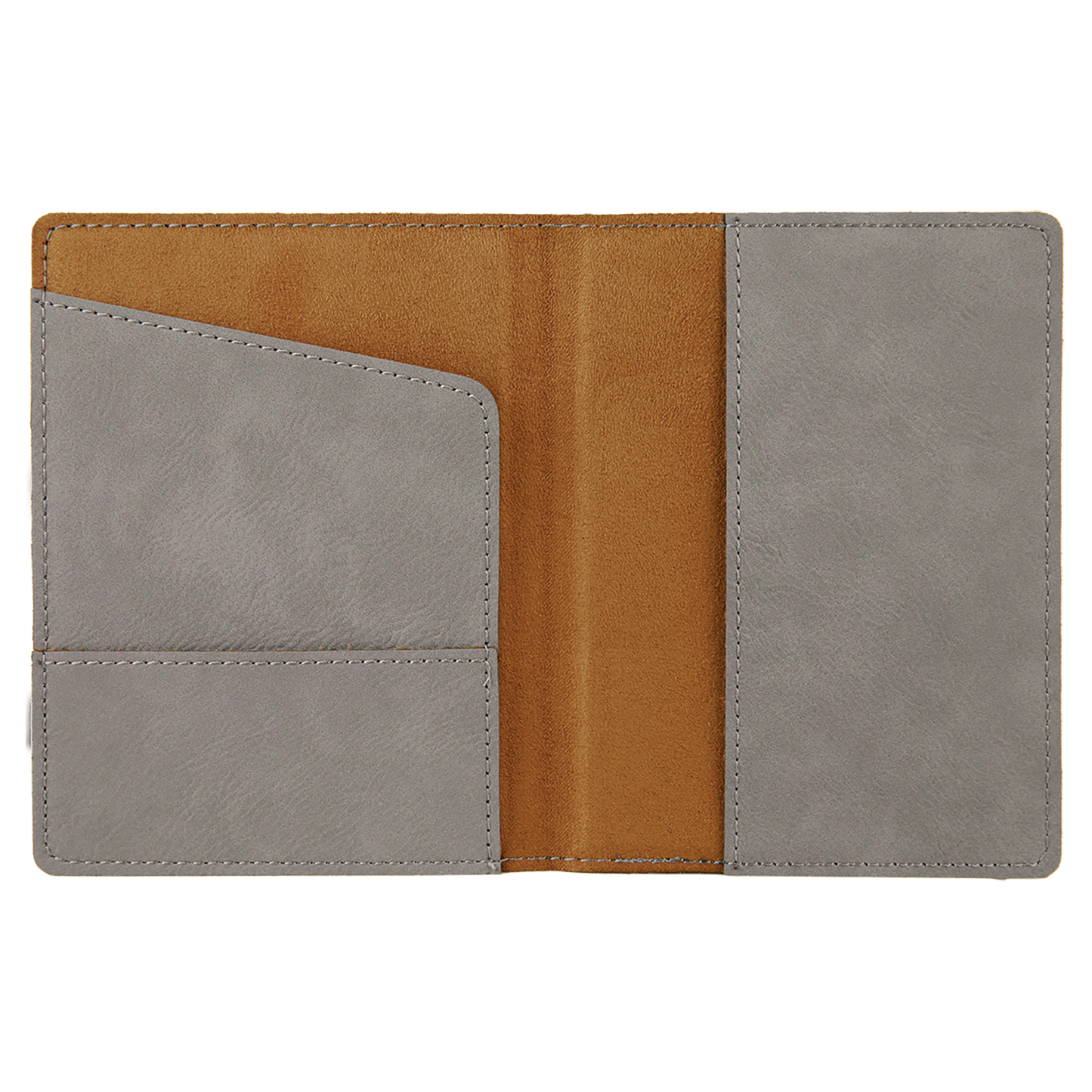 4 1/4" x 5 1/2" Custom Engraved Leatherette Passport Holder
