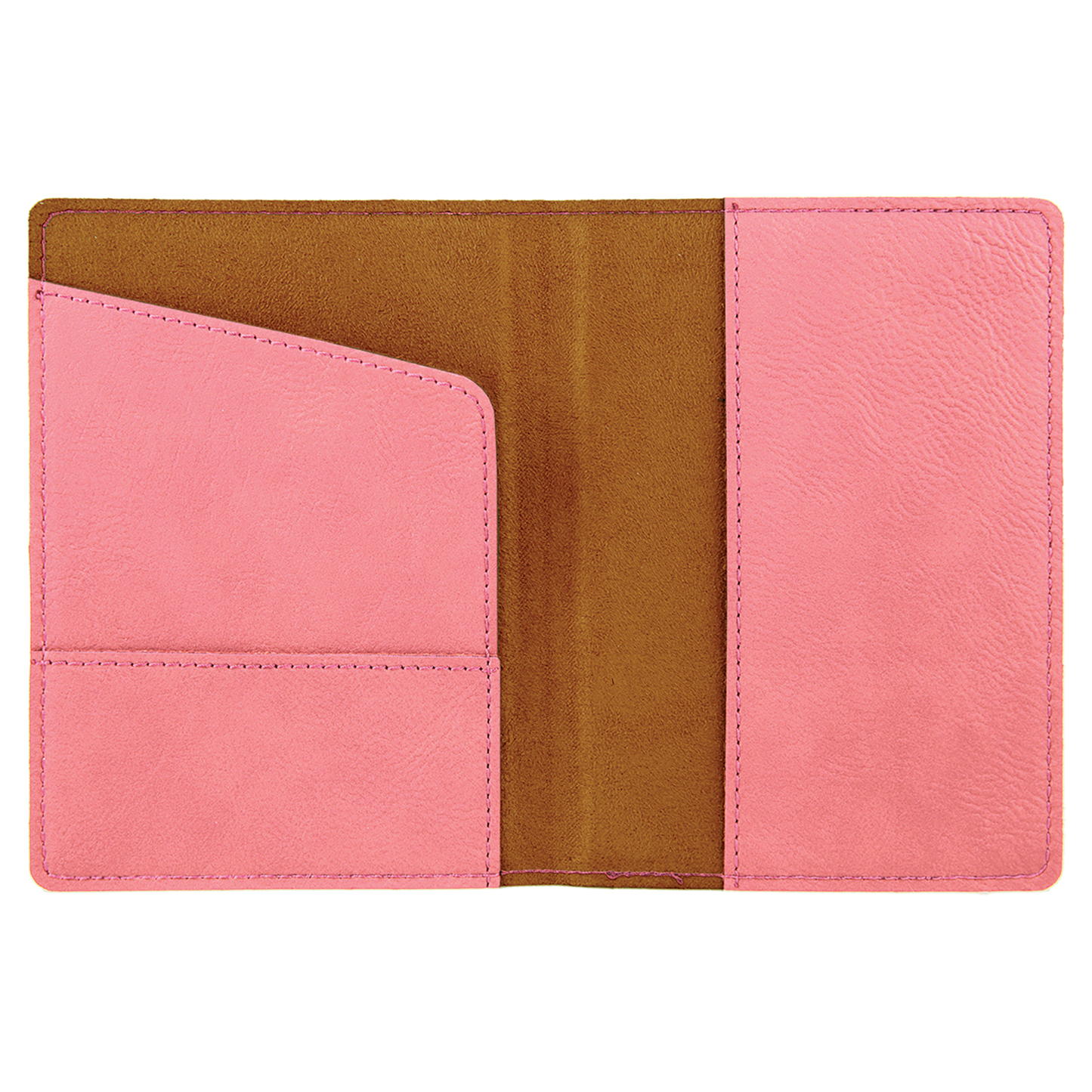 4 1/4" x 5 1/2" Custom Engraved Leatherette Passport Holder
