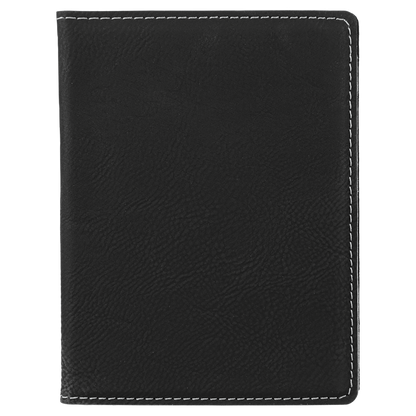4 1/4" x 5 1/2" Custom Engraved Leatherette Passport Holder