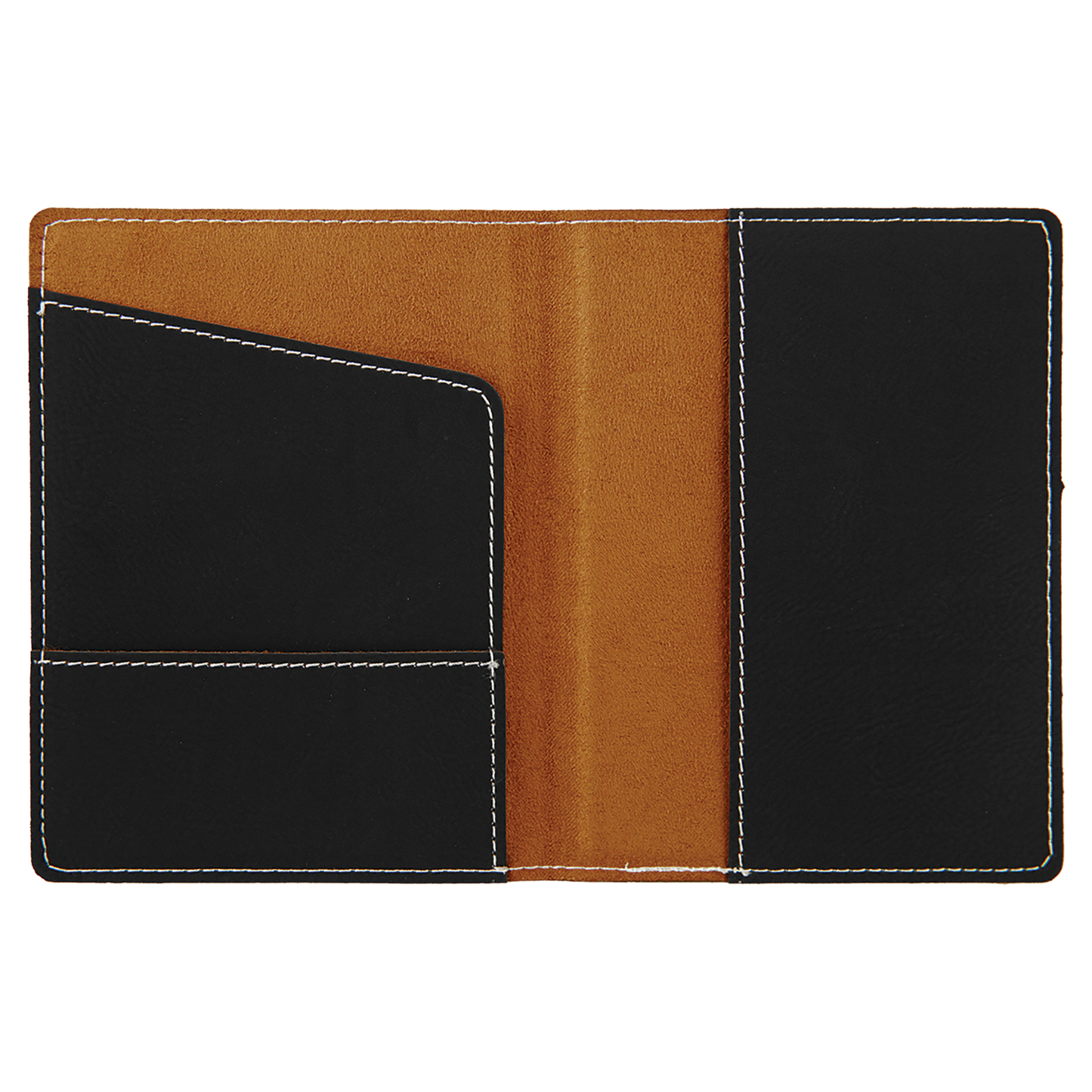 4 1/4" x 5 1/2" Custom Engraved Leatherette Passport Holder