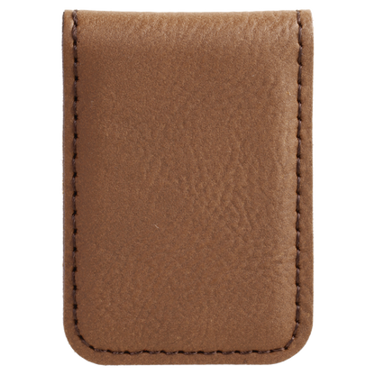 1 3/4" x 2 1/2" Laserable Leatherette Money Clip