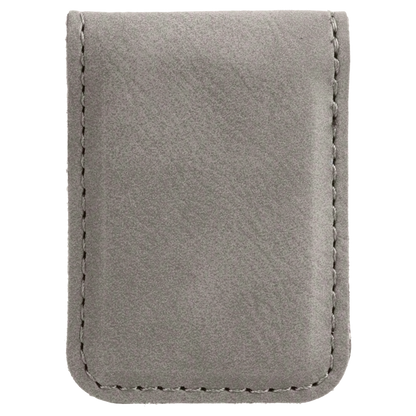 1 3/4" x 2 1/2" Laserable Leatherette Money Clip