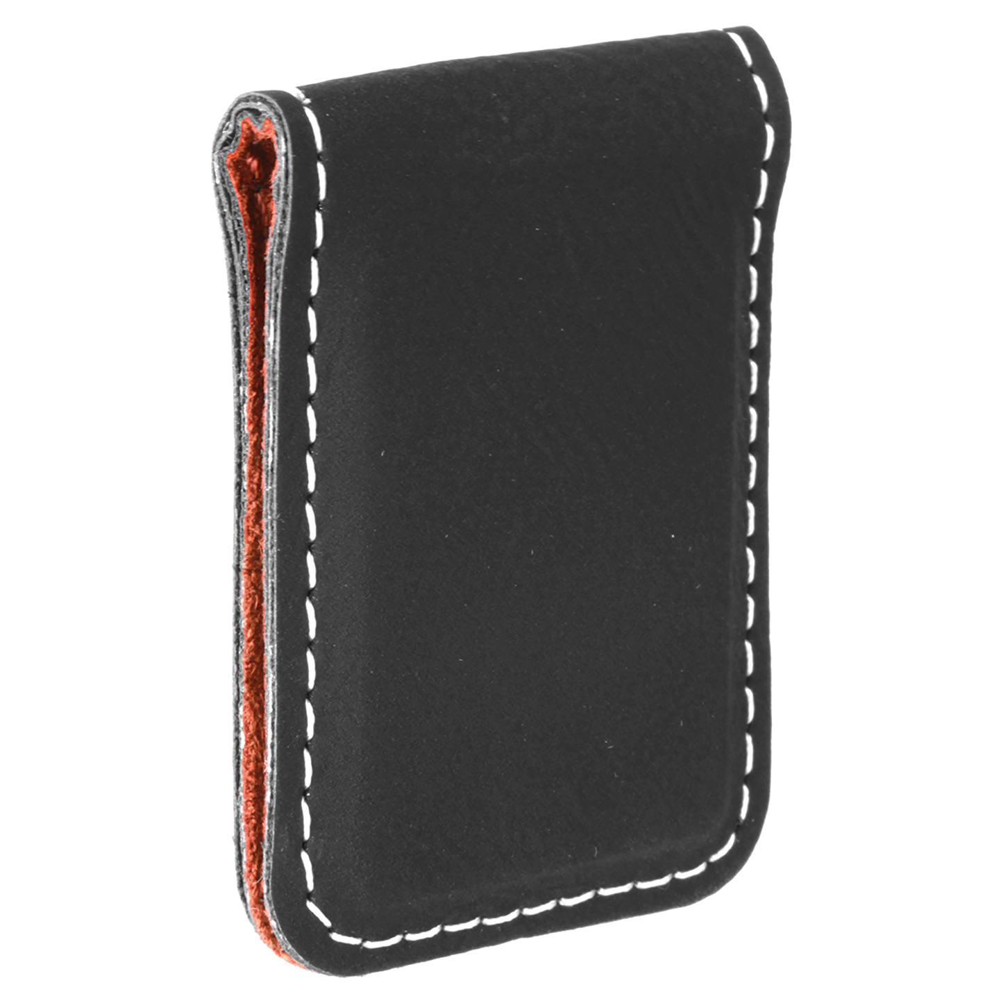 1 3/4" x 2 1/2" Laserable Leatherette Money Clip