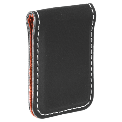 1 3/4" x 2 1/2" Laserable Leatherette Money Clip