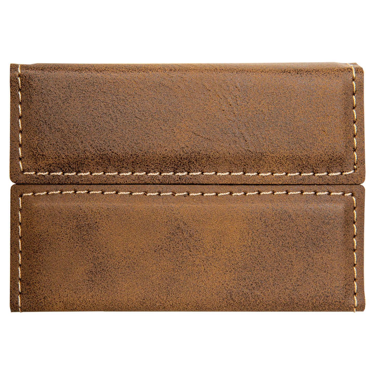 3 3/4" x 2 3/4" Custom Engraved Leatherette Hard Business Card Holder