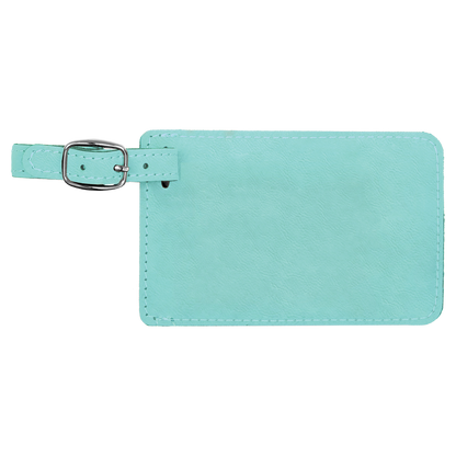 4 1/4" x 2 3/4" Custom Engraved Leatherette Luggage Tag