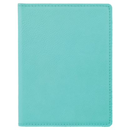 4 1/4" x 5 1/2" Custom Engraved Leatherette Passport Holder