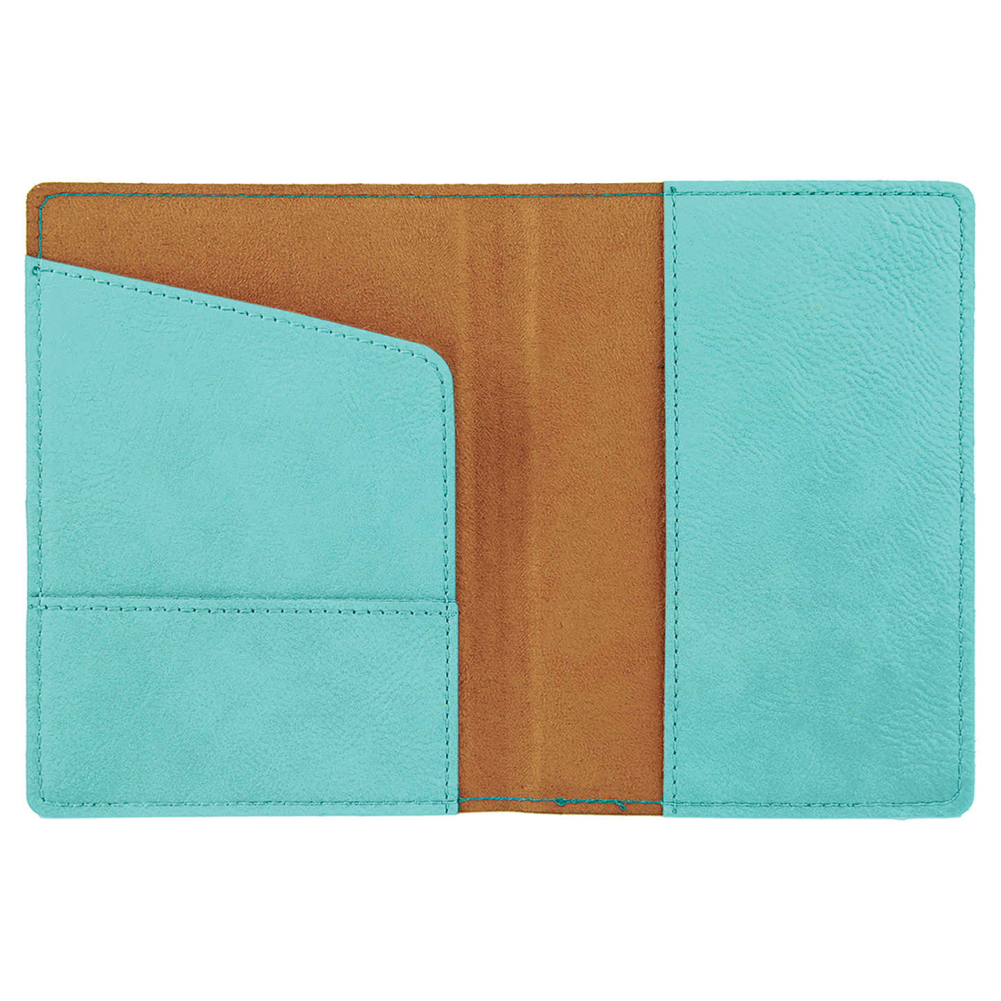 4 1/4" x 5 1/2" Custom Engraved Leatherette Passport Holder