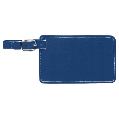 4 1/4" x 2 3/4" Custom Engraved Leatherette Luggage Tag