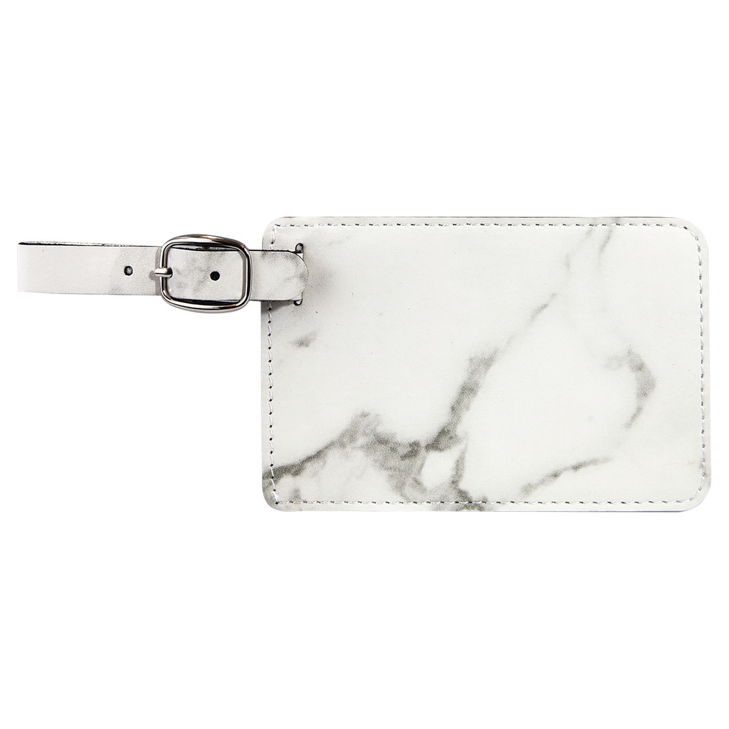4 1/4" x 2 3/4" Custom Engraved Leatherette Luggage Tag