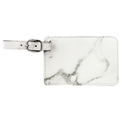4 1/4" x 2 3/4" Custom Engraved Leatherette Luggage Tag