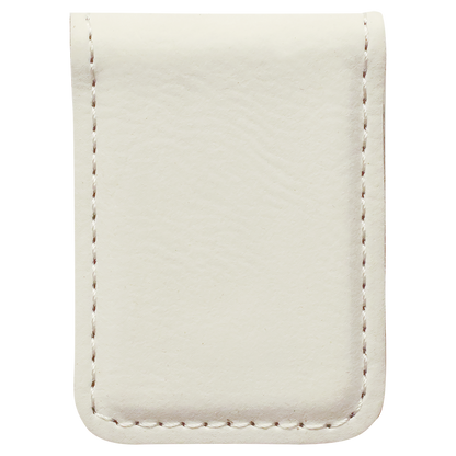 1 3/4" x 2 1/2" Laserable Leatherette Money Clip