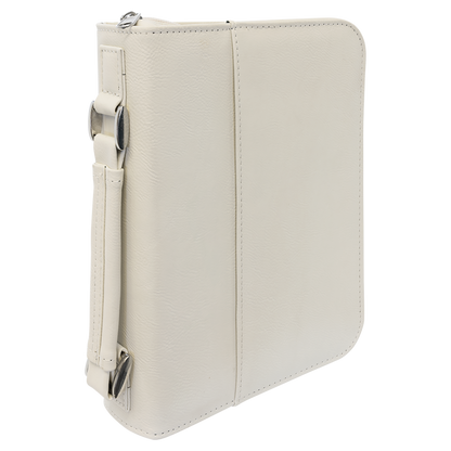 6 3/4" x 9 1/4" Leatherette Book/Bible Cover with Handle & Zipper