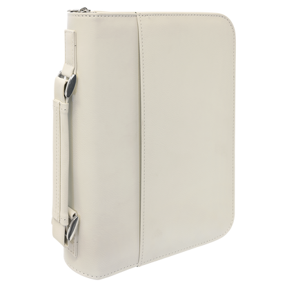 7 1/2" x 10 3/4" Leatherette Book/Bible Cover with Handle & Zipper