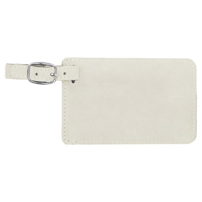 4 1/4" x 2 3/4" Custom Engraved Leatherette Luggage Tag