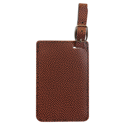 4 1/4" x 2 3/4" Custom Engraved Leatherette Luggage Tag