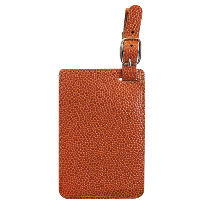 4 1/4" x 2 3/4" Custom Engraved Leatherette Luggage Tag