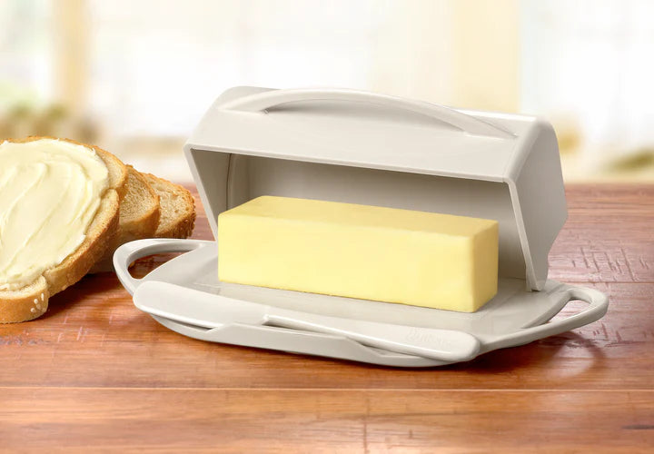 Butterie Butter Dish with attached Flip-Top Lid