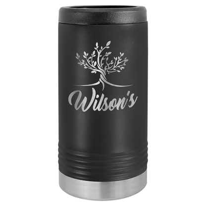 Custom Laser Engraved Stainless Slim Beverage Holder - Upload Your Logo, Brand, or Image