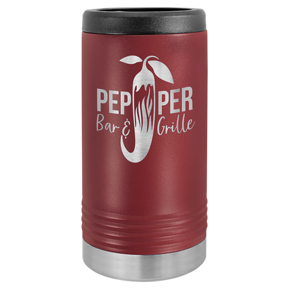 Custom Laser Engraved Stainless Slim Beverage Holder - Upload Your Logo, Brand, or Image