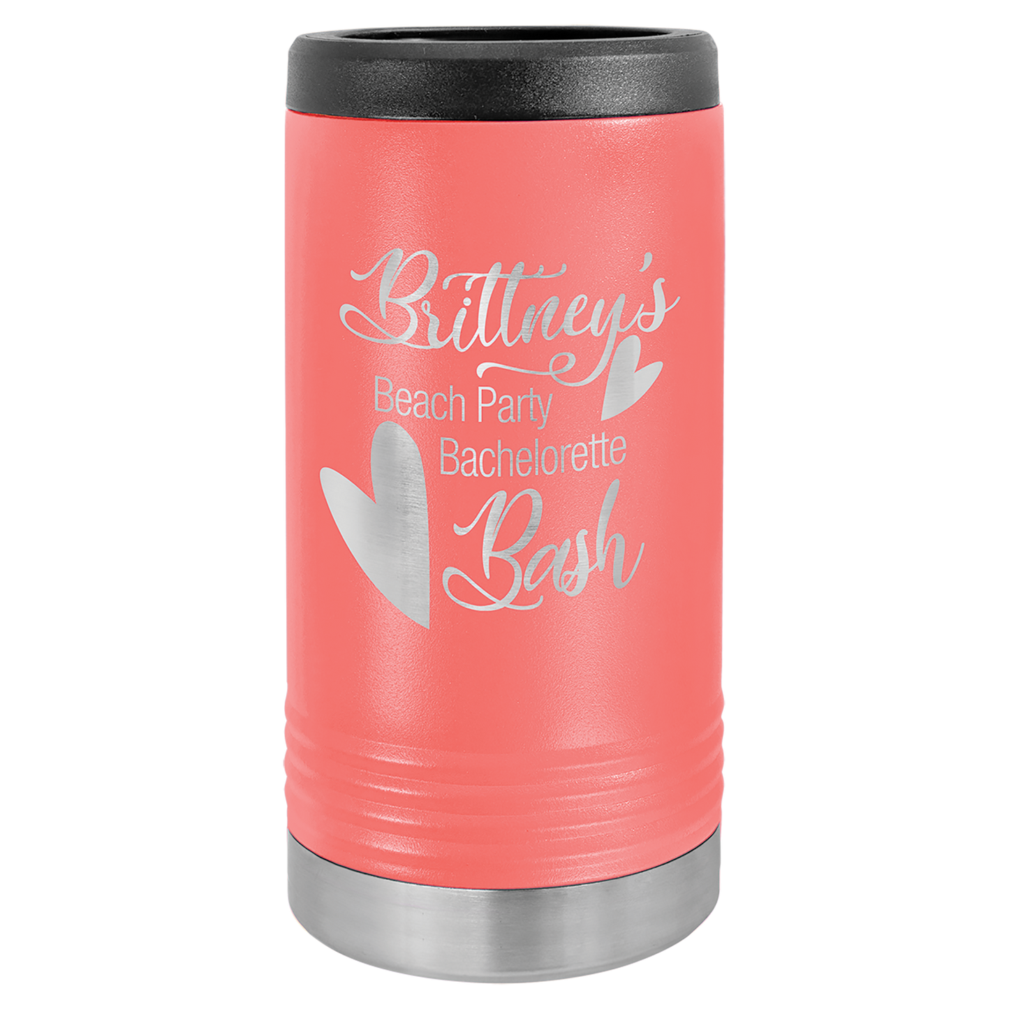 Custom Laser Engraved Stainless Slim Beverage Holder - Upload Your Logo, Brand, or Image