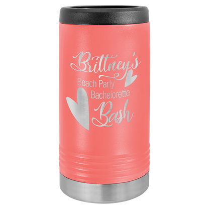 Custom Laser Engraved Stainless Slim Beverage Holder - Upload Your Logo, Brand, or Image