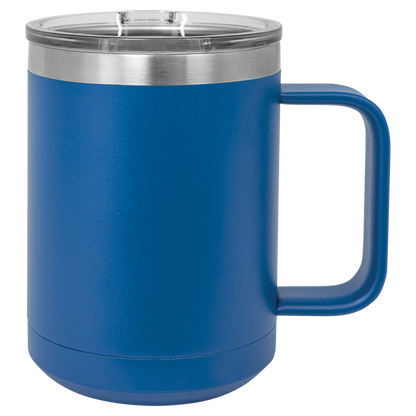 Custom Laser Engraved Powder-Coated Stainless Steel Coffee Mug - Upload Your Logo, Brand, or Image