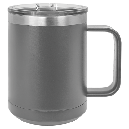 Custom Laser Engraved Powder-Coated Stainless Steel Coffee Mug - Upload Your Logo, Brand, or Image