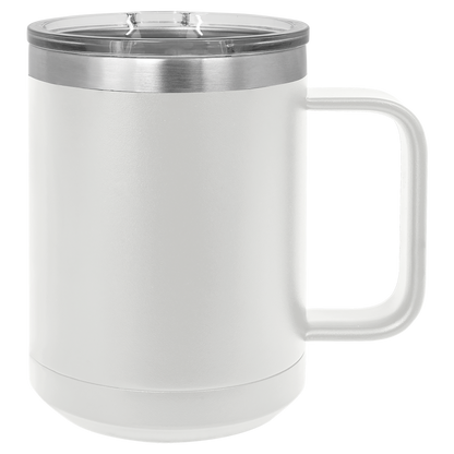 Custom Laser Engraved Powder-Coated Stainless Steel Coffee Mug - Upload Your Logo, Brand, or Image