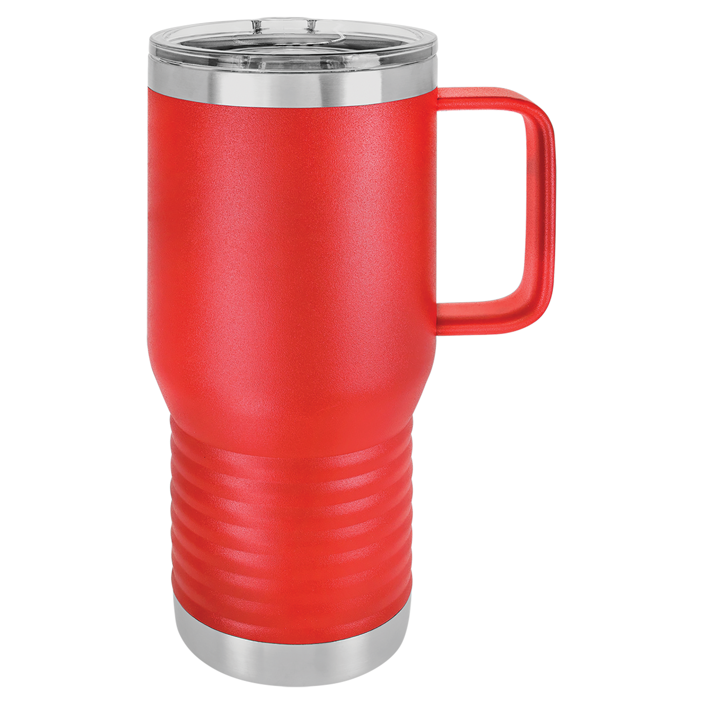 Custom Branded 20 oz Powder-Coated Stainless Steel Travel Mug - Laser Engraved