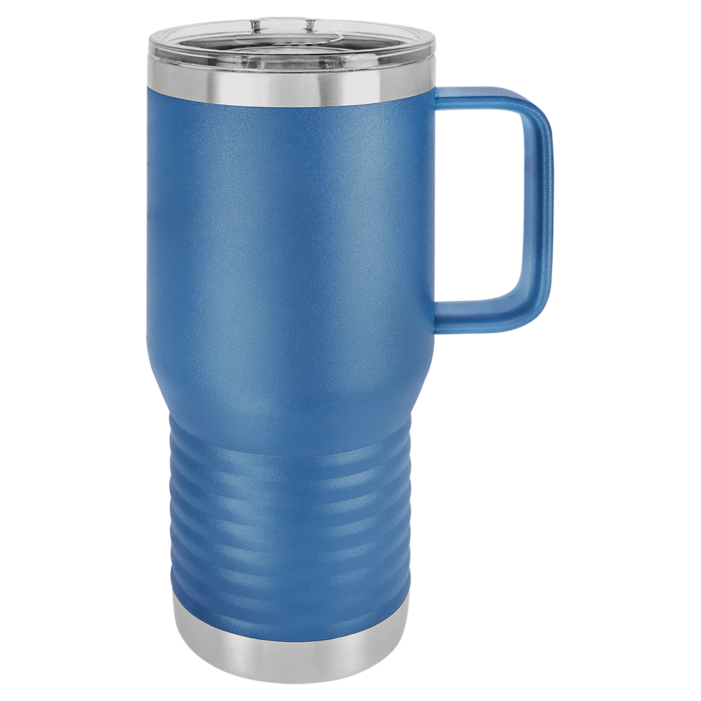 Custom Branded 20 oz Powder-Coated Stainless Steel Travel Mug - Laser Engraved