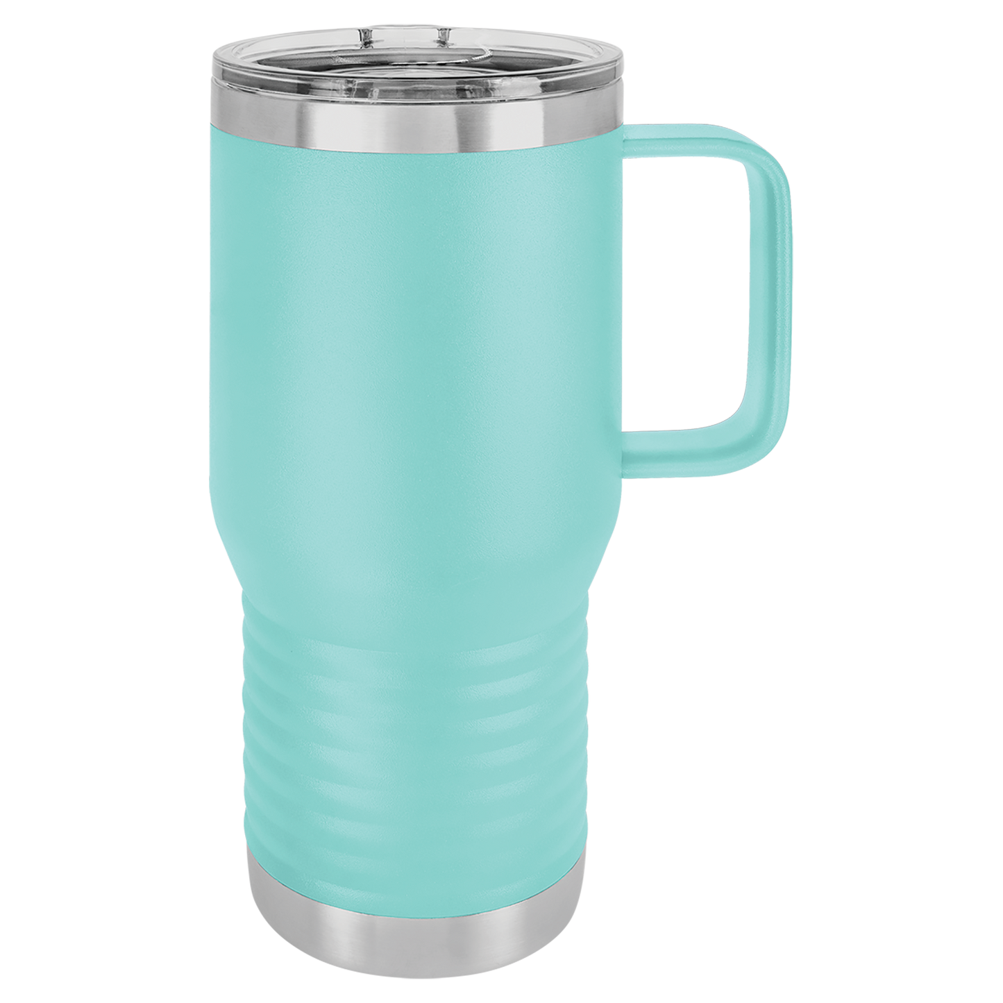 Custom Branded 20 oz Powder-Coated Stainless Steel Travel Mug - Laser Engraved