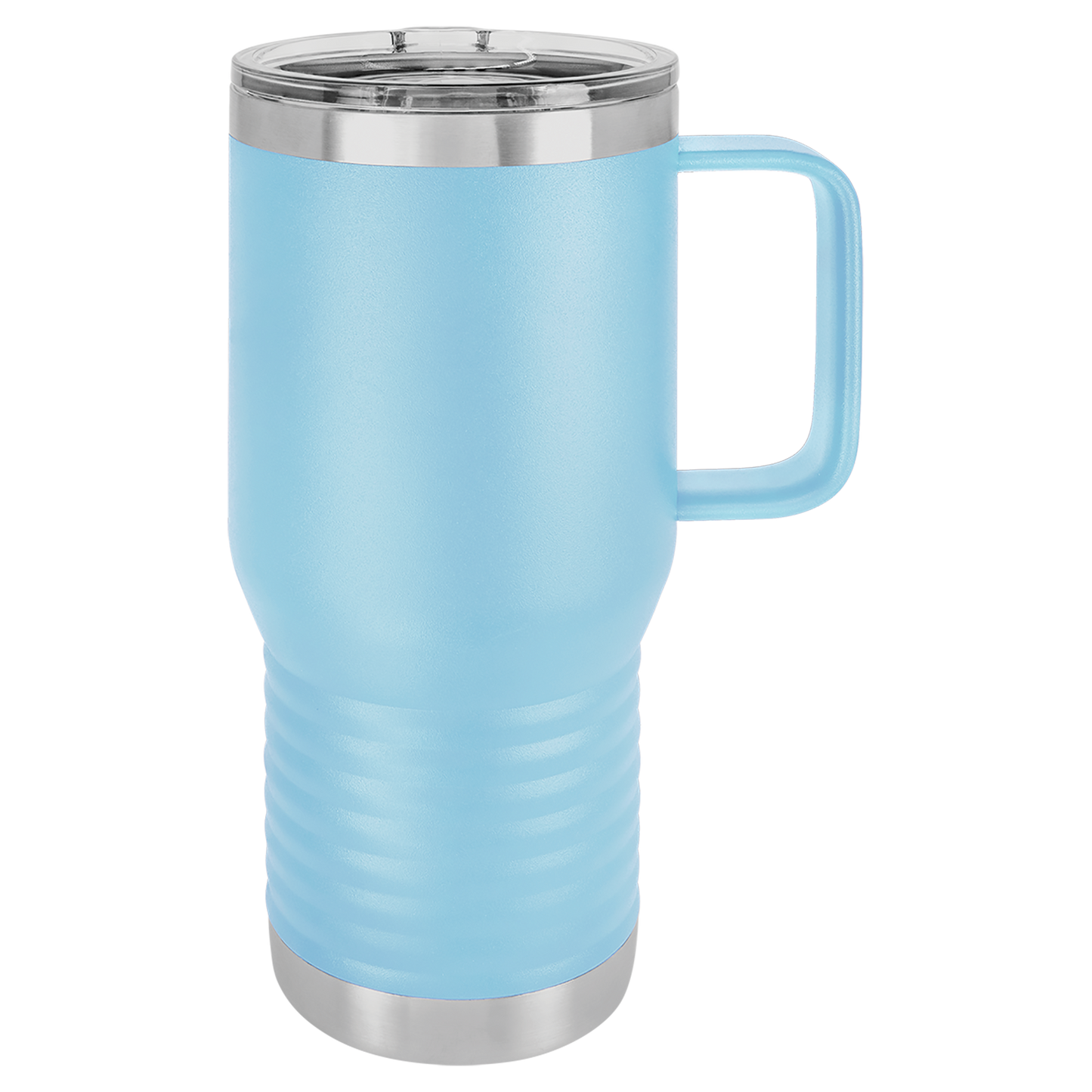 Custom Branded 20 oz Powder-Coated Stainless Steel Travel Mug - Laser Engraved