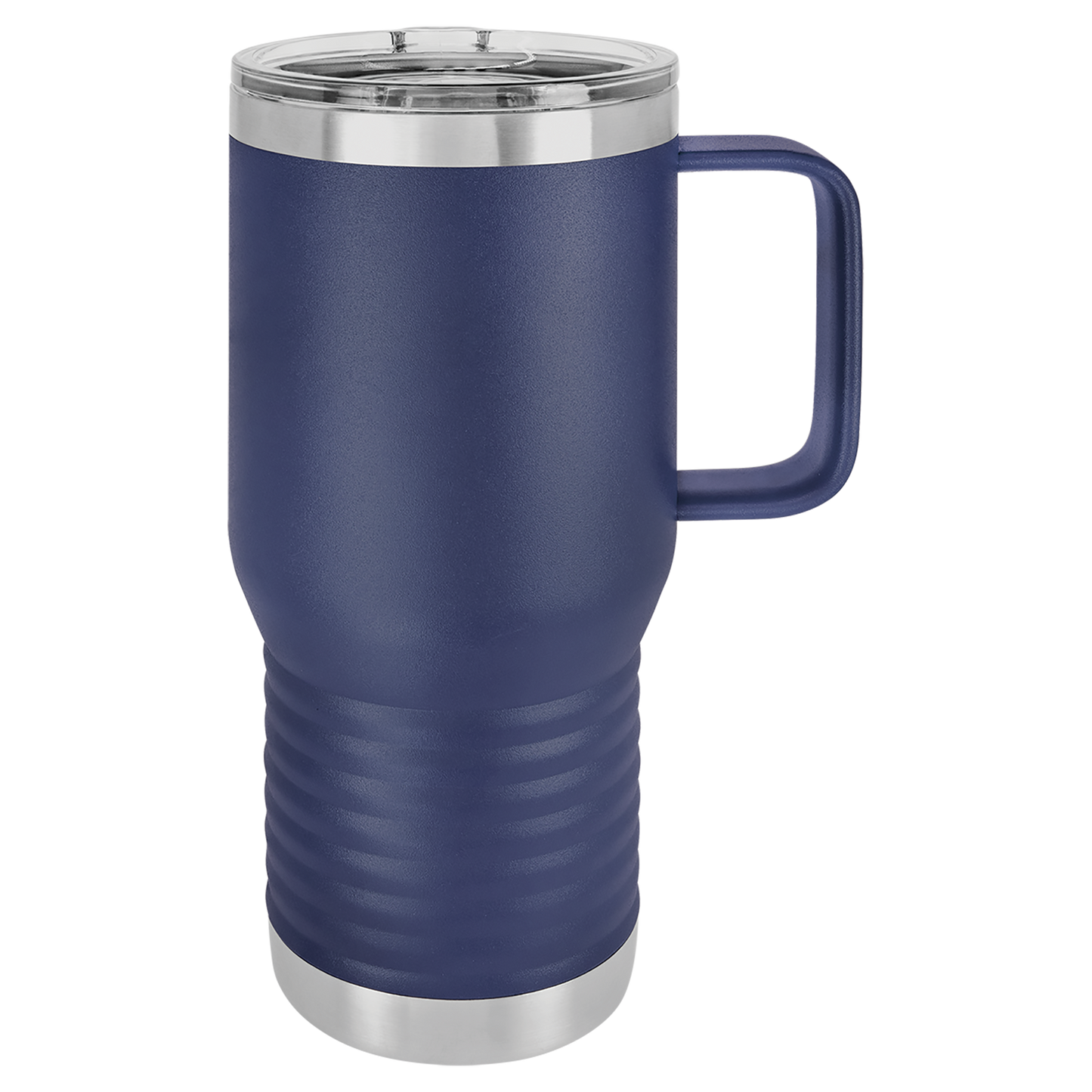 Custom Branded 20 oz Powder-Coated Stainless Steel Travel Mug - Laser Engraved