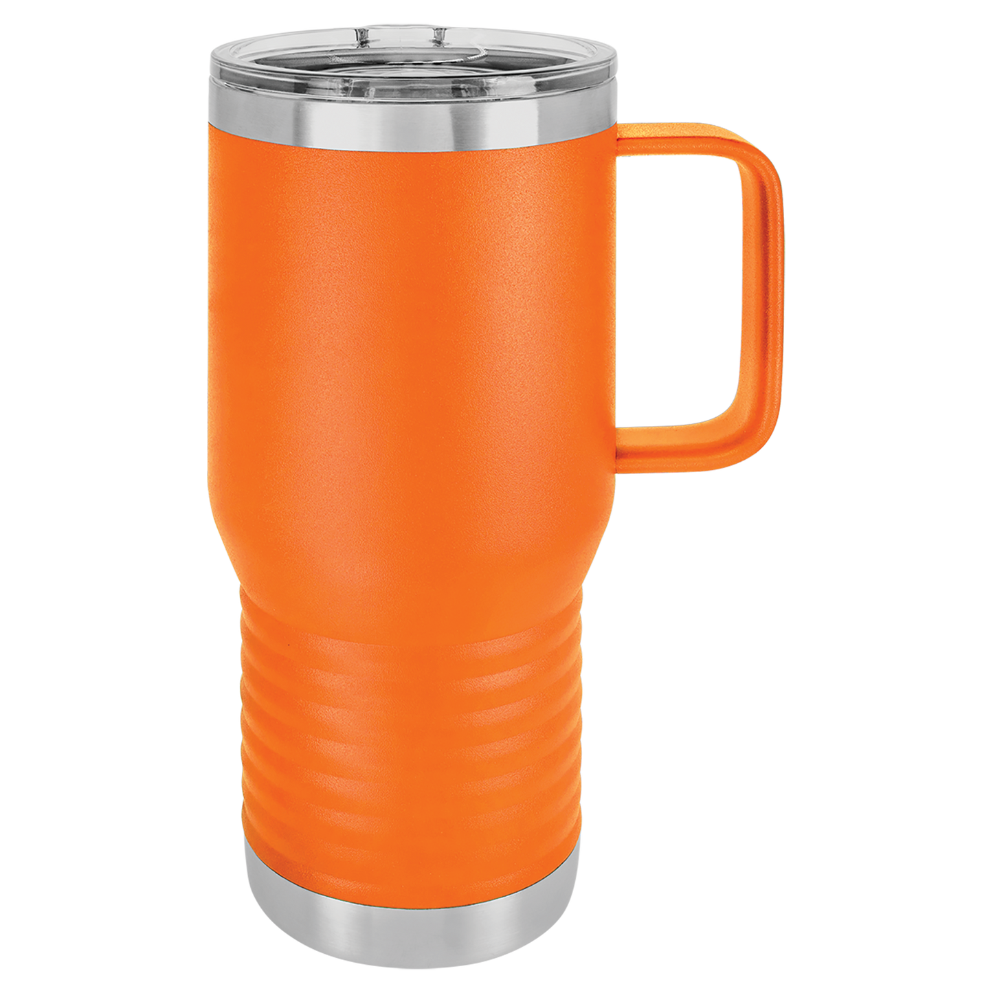 Custom Branded 20 oz Powder-Coated Stainless Steel Travel Mug - Laser Engraved