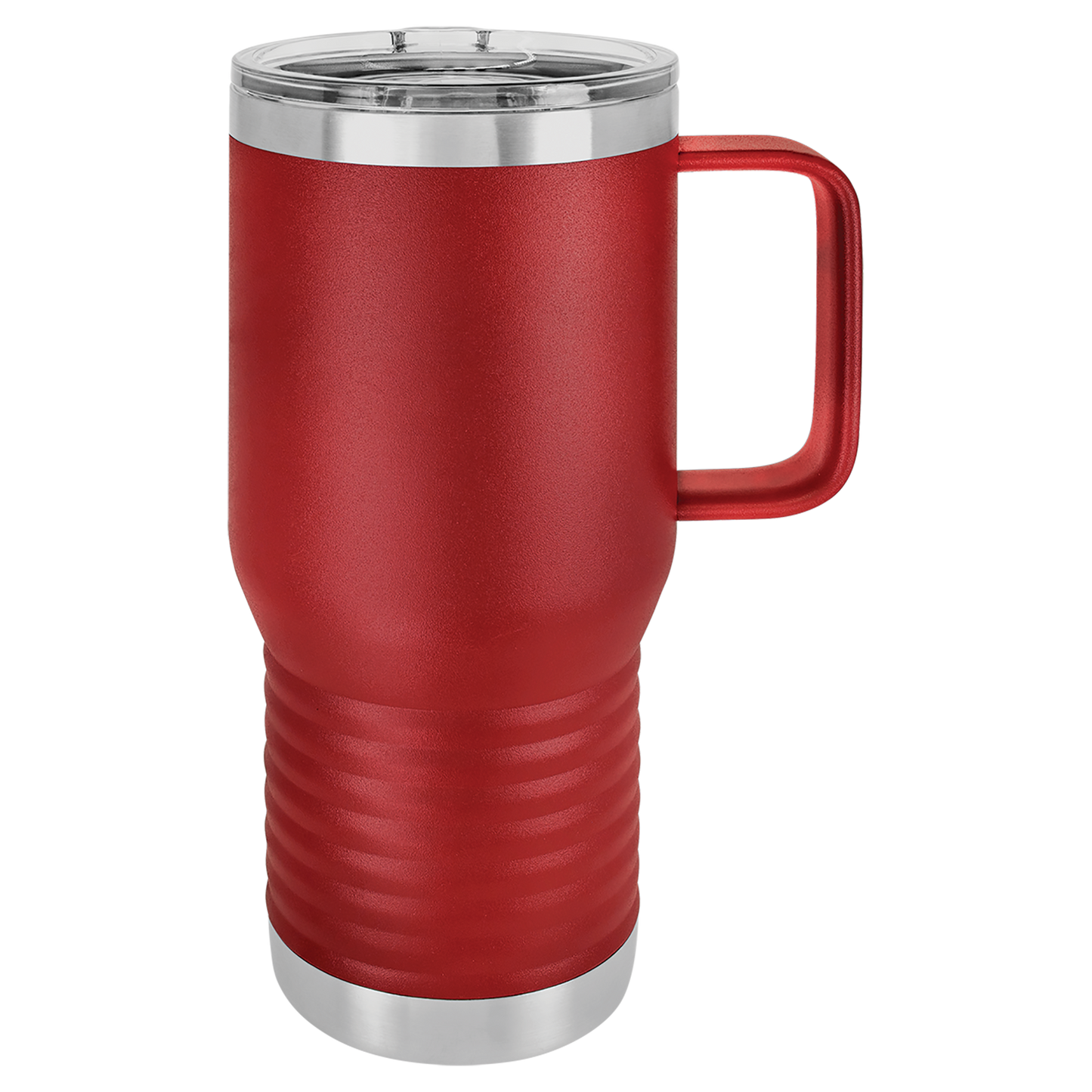 Custom Branded 20 oz Powder-Coated Stainless Steel Travel Mug - Laser Engraved