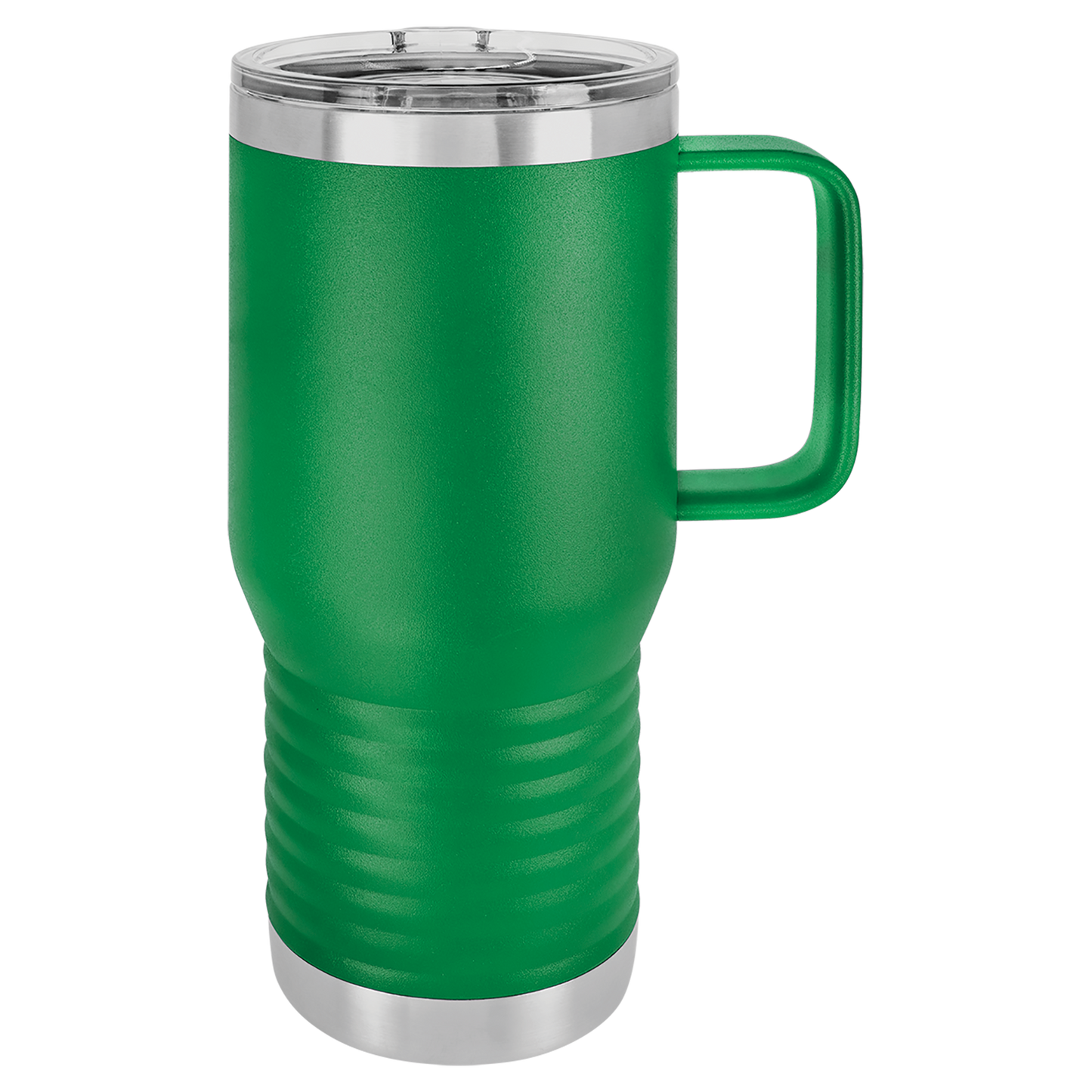 Custom Branded 20 oz Powder-Coated Stainless Steel Travel Mug - Laser Engraved