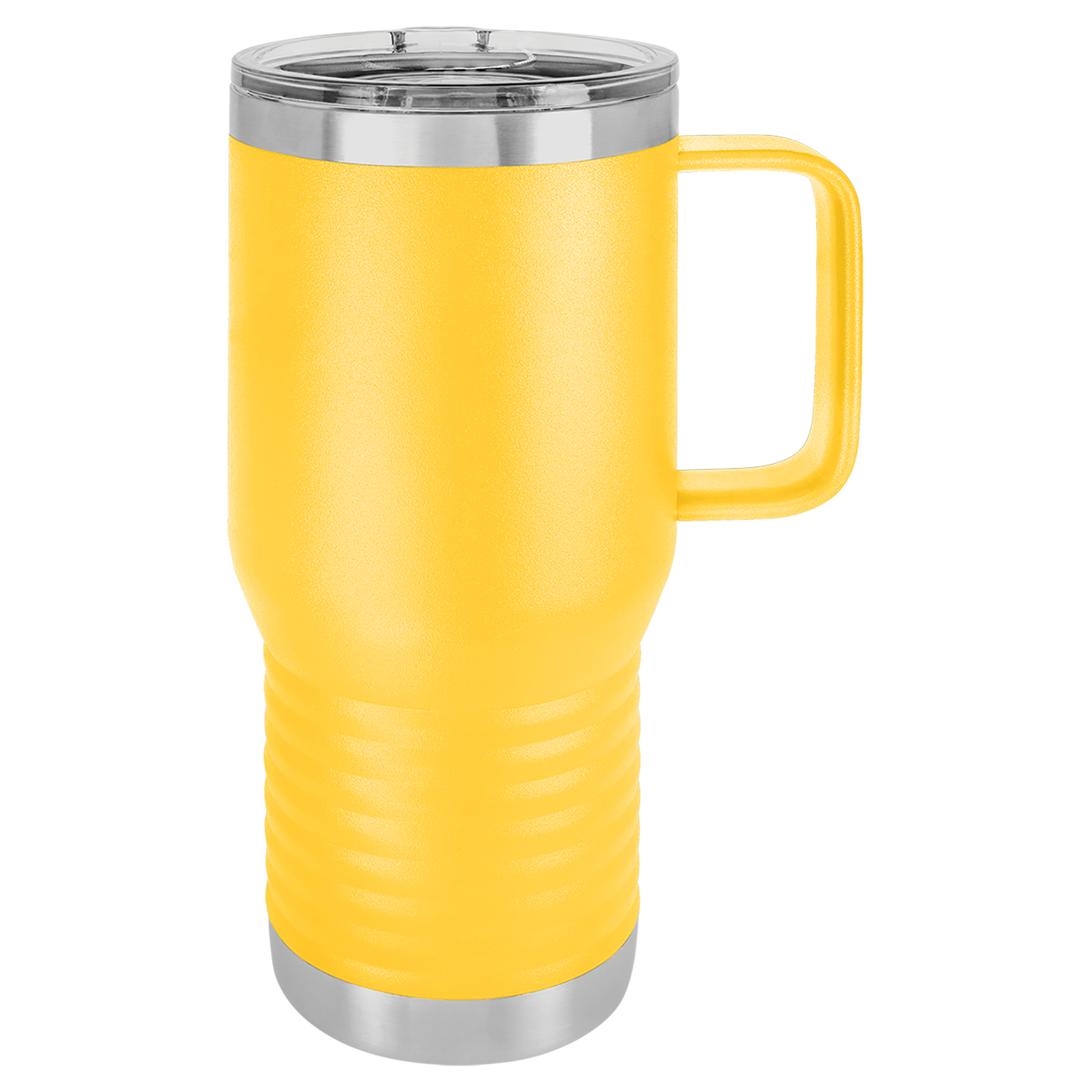 Custom Branded 20 oz Powder-Coated Stainless Steel Travel Mug - Laser Engraved