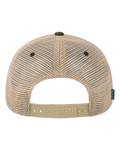 Legacy Youth Snap-back Truckers Hat with Custom Branded Laser Engraved Leatherette Patch