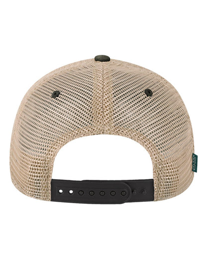 Legacy Youth Snap-back Truckers Hat with Custom Branded Laser Engraved Leatherette Patch