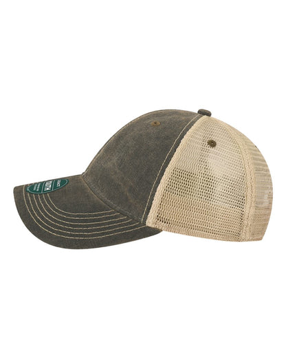 Legacy Youth Snap-back Truckers Hat with Custom Branded Laser Engraved Leatherette Patch