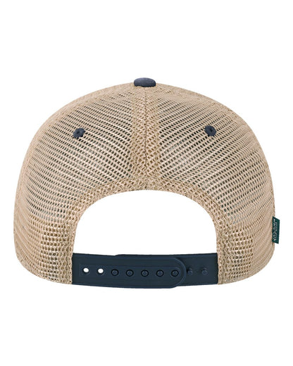 Legacy Youth Snap-back Truckers Hat with Custom Branded Laser Engraved Leatherette Patch