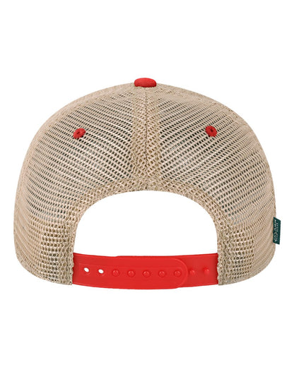 Legacy Youth Snap-back Truckers Hat with Custom Branded Laser Engraved Leatherette Patch