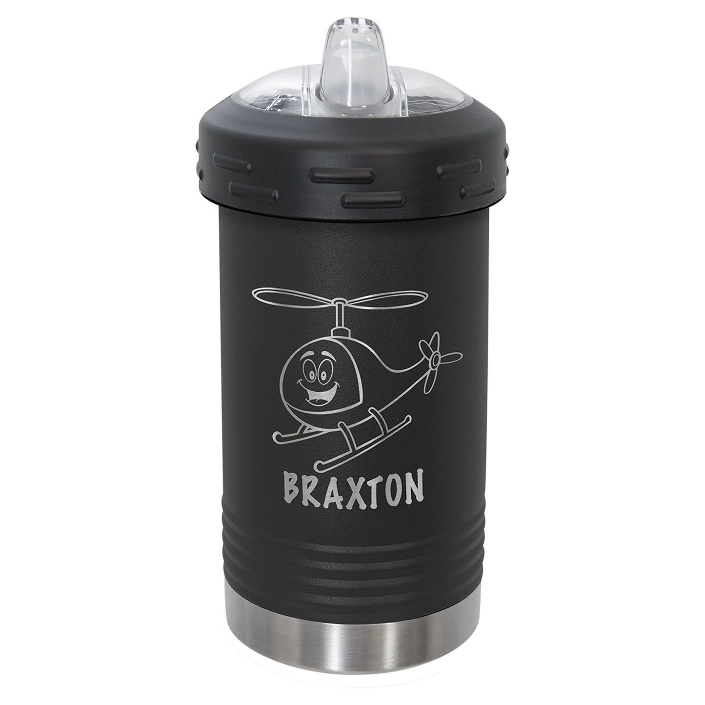 Custom Laser Engraved 10oz Stainless Steel Sippy Cup - Upload Your Logo, Brand, or Image