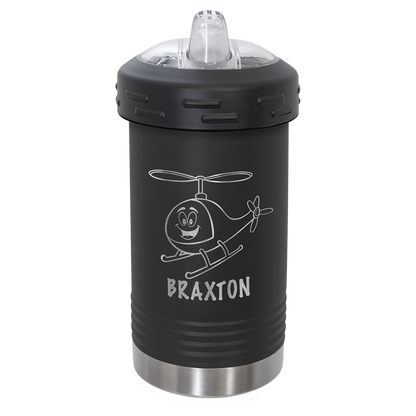 Custom Laser Engraved 10oz Stainless Steel Sippy Cup - Upload Your Logo, Brand, or Image
