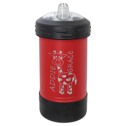 Custom Laser Engraved 10oz Stainless Steel Sippy Cup - Upload Your Logo, Brand, or Image