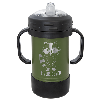 Custom Laser Engraved 10oz Stainless Steel Sippy Cup - Upload Your Logo, Brand, or Image